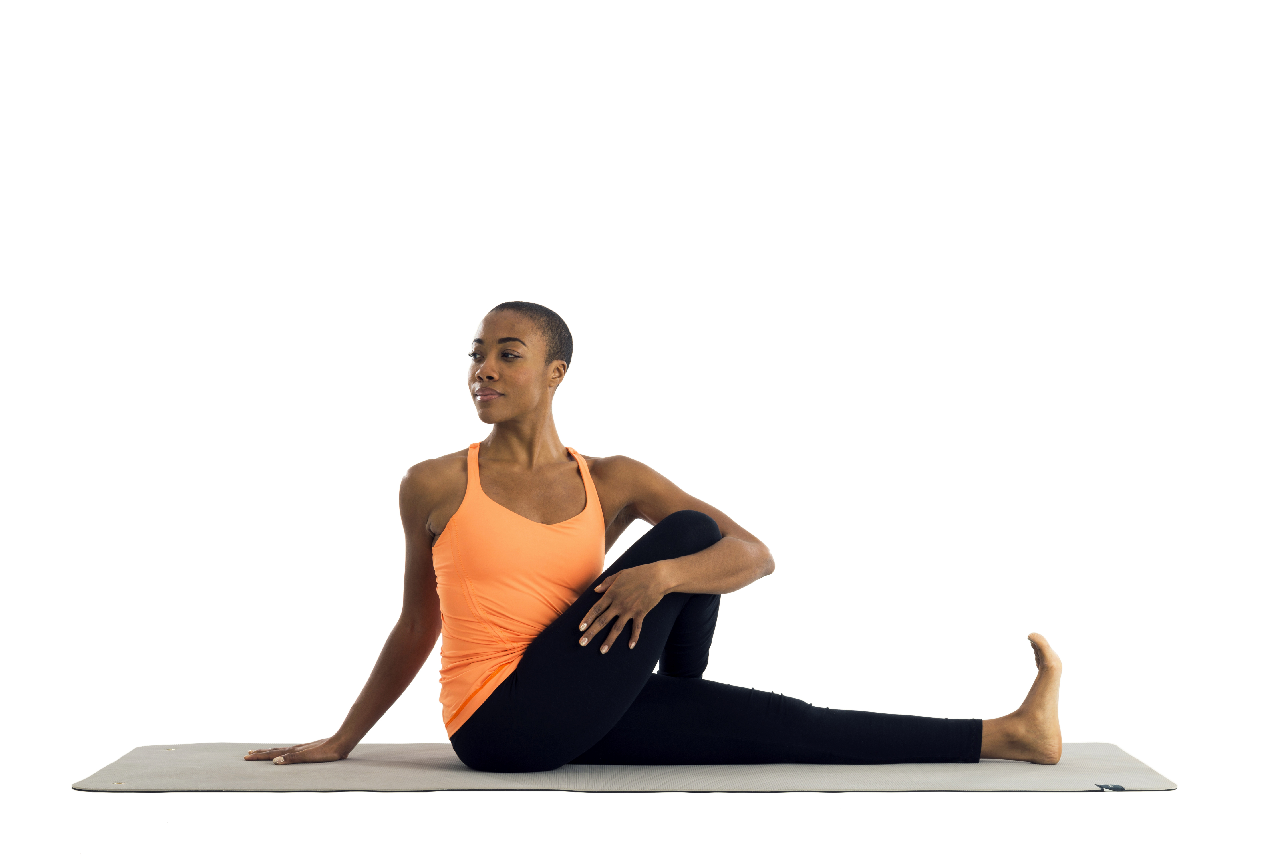 Woman doing seated spinal twist pose parivrtta sukhasana exercise. Flat  vector illustration isolated on white background 5477861 Vector Art at  Vecteezy