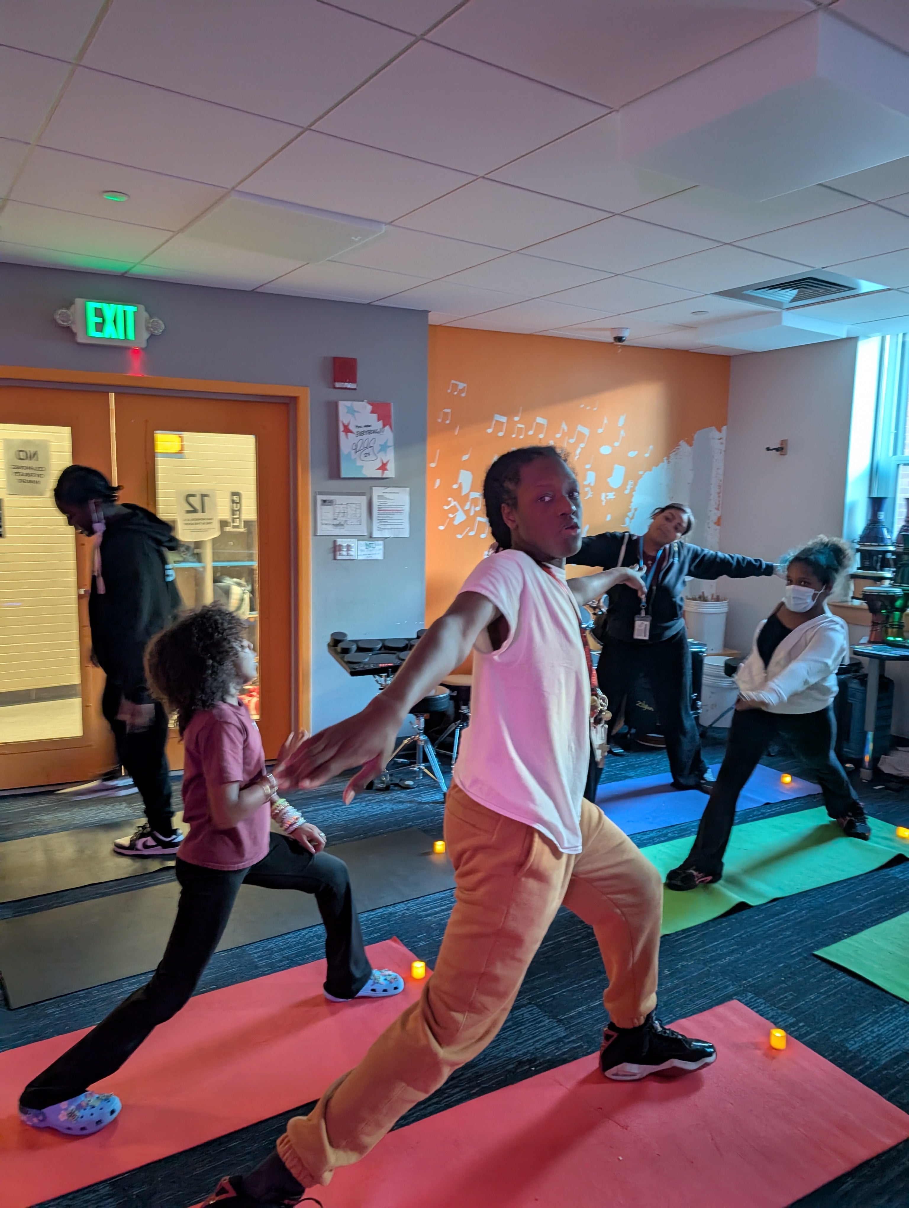Children doing yoga