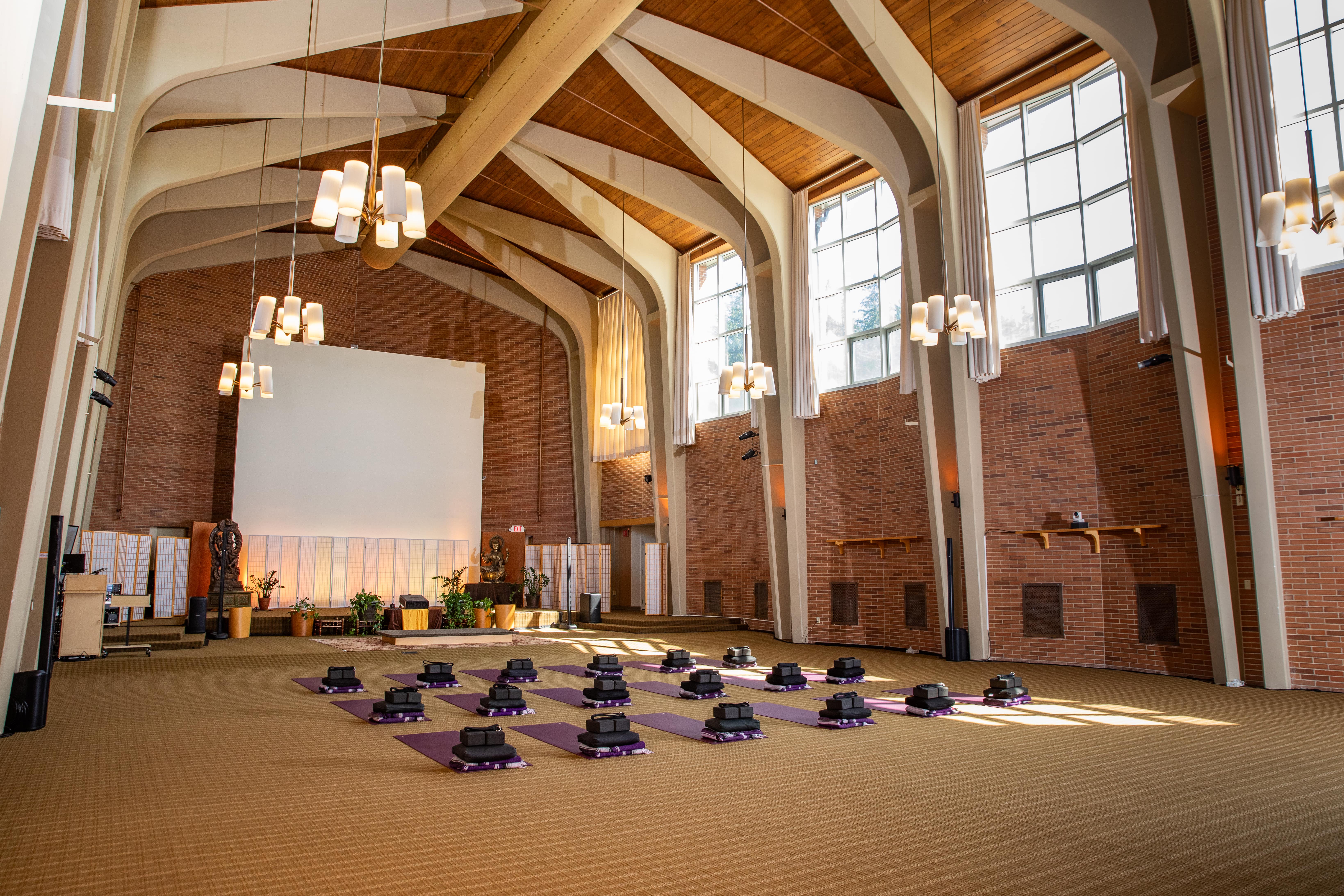 Indoor Kripalu main hall