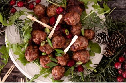 Photo of Cranberry Glazed Turkey Meatballs