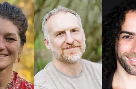 Jess Frey, Micah Mortali, and Yuval Samburski headshots