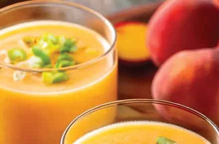 Chilled peach soup