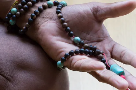 Hand during meditation