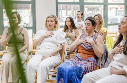 Group of women in a meditation exercise