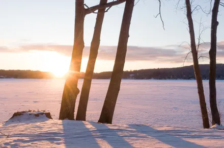 Frozen lake