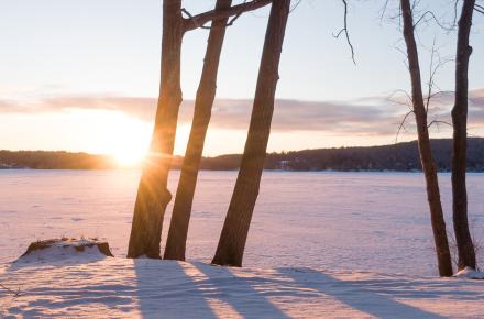 Frozen lake