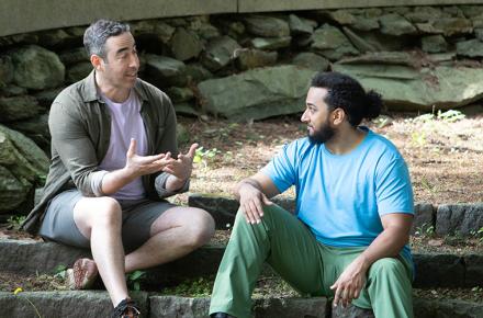 men talking