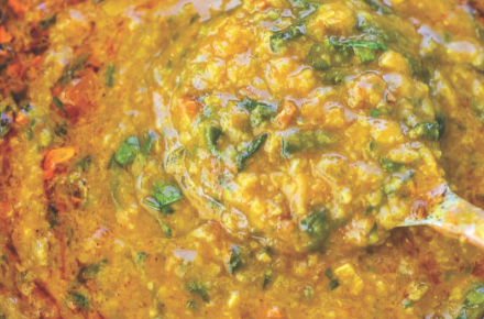 Red Dal with Spinach