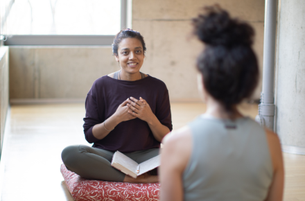 yoga therapy session