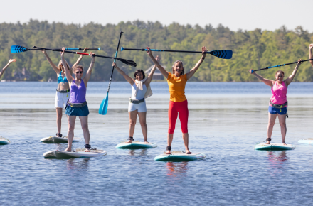 paddleboarding