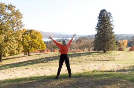 Fall arms outstretched