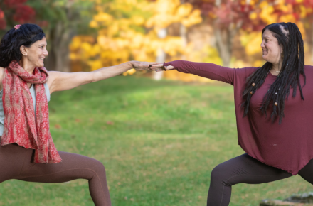 fall foliage yoga