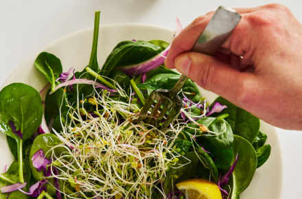 salad on a plate