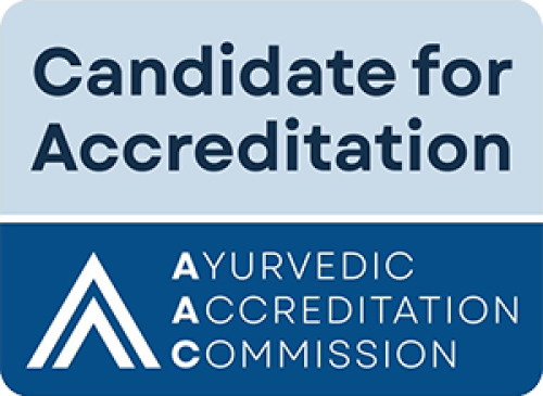 Candidate for Accreditation - Ayurvedic Accreditation Commission logo