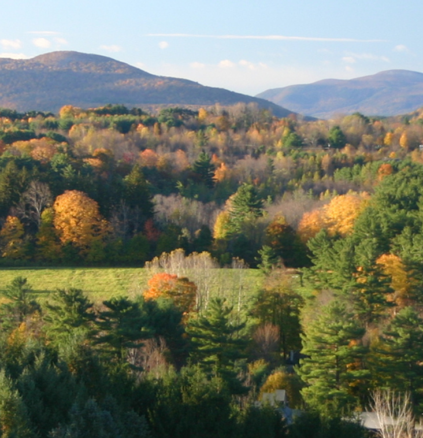 landscape in the fall mountains