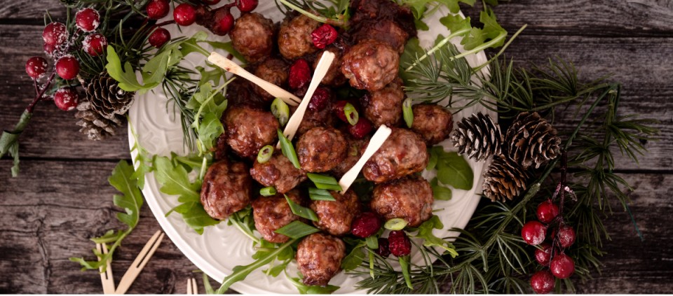 Cranberry Glazed Turkey Meatballs Photo of Cranberry Glazed Turkey Meatballs