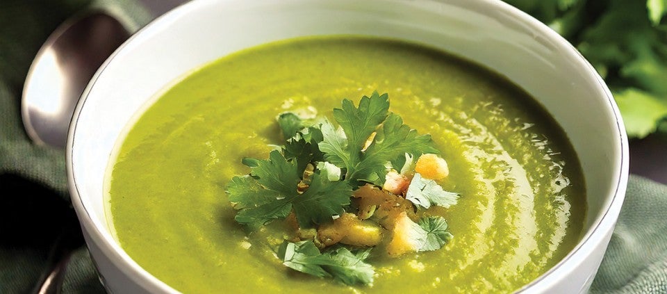 Green Gazpacho Bowl of green gazpacho