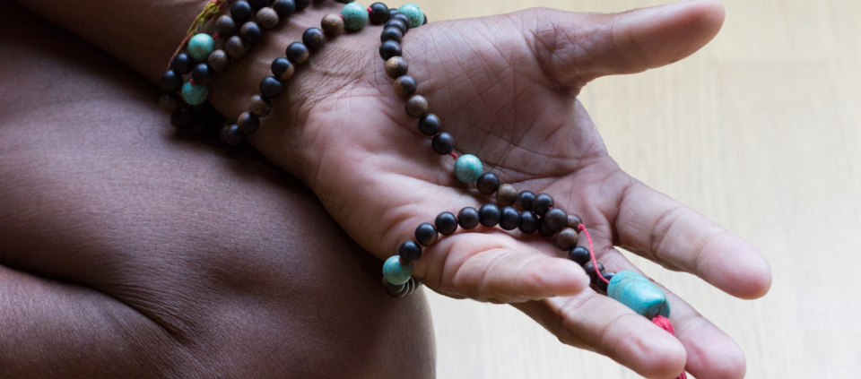 Hand during meditation