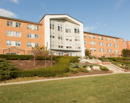 Outside building