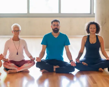 Inside meditation group