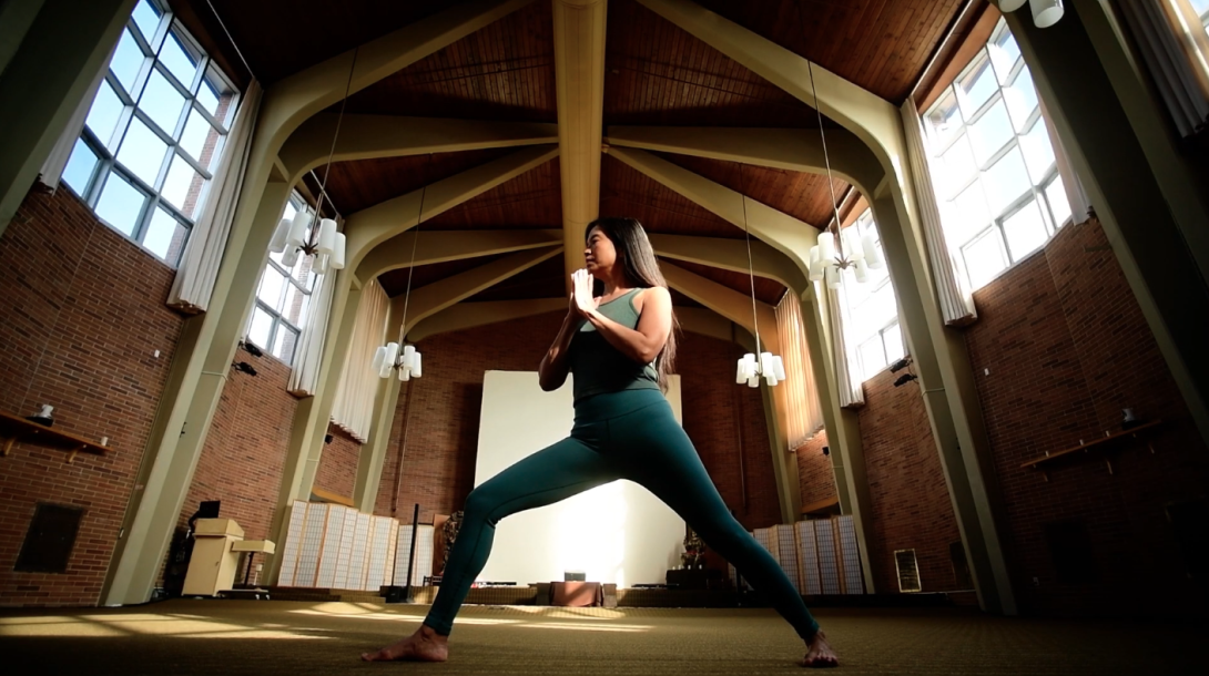 yoga pose main hall