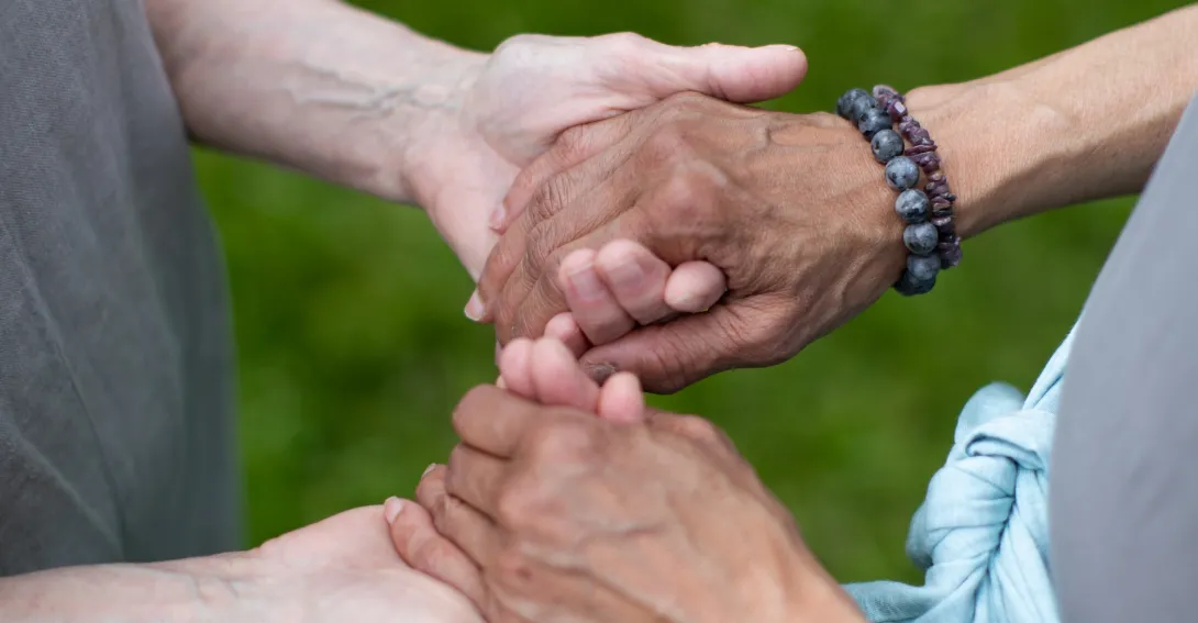 Holding hands