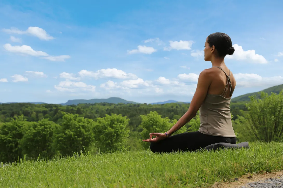 Meditation on the lawn