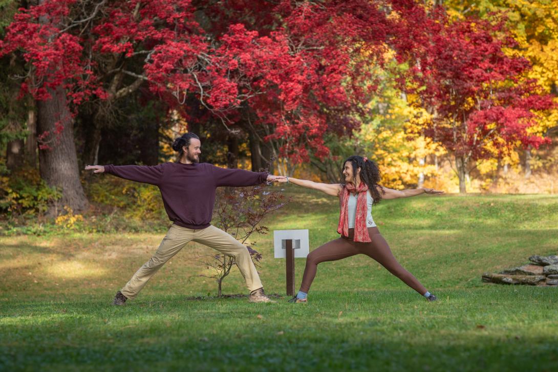 Outside yoga