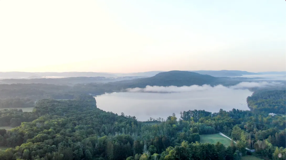 Overhead lake shot