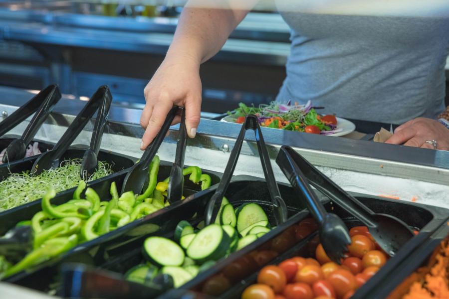 Dining hall salad bar
