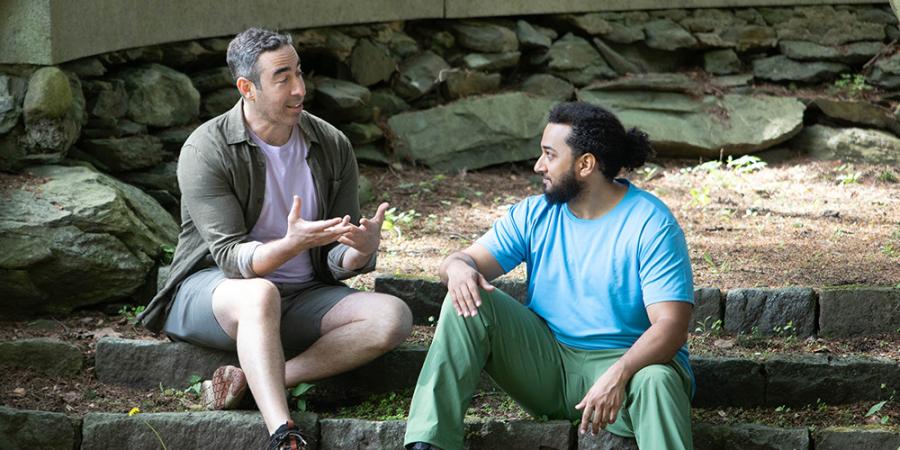 men talking