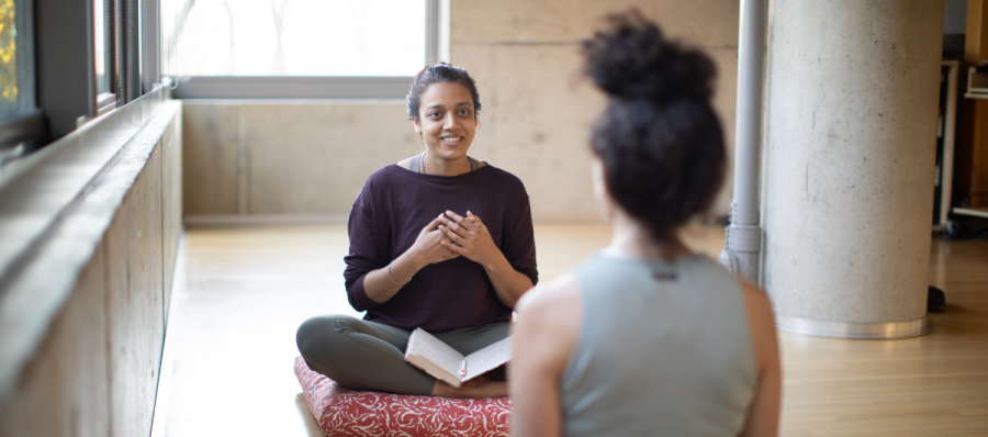 yoga therapy session