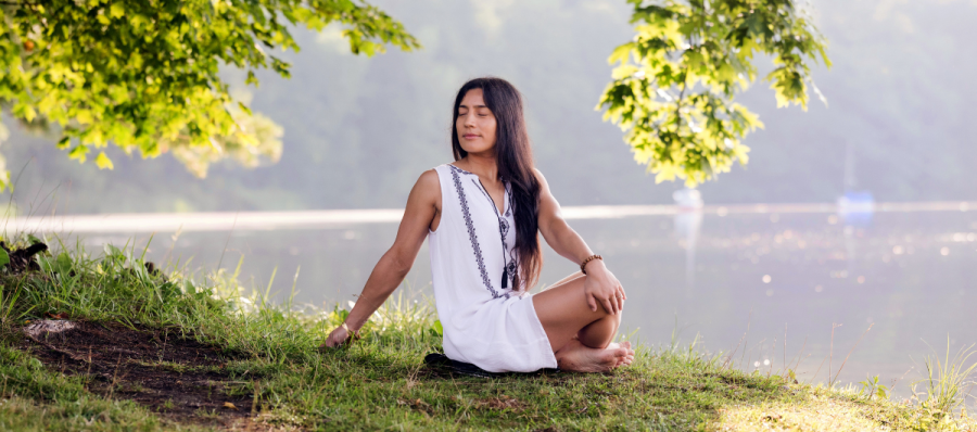 lake sitting summer