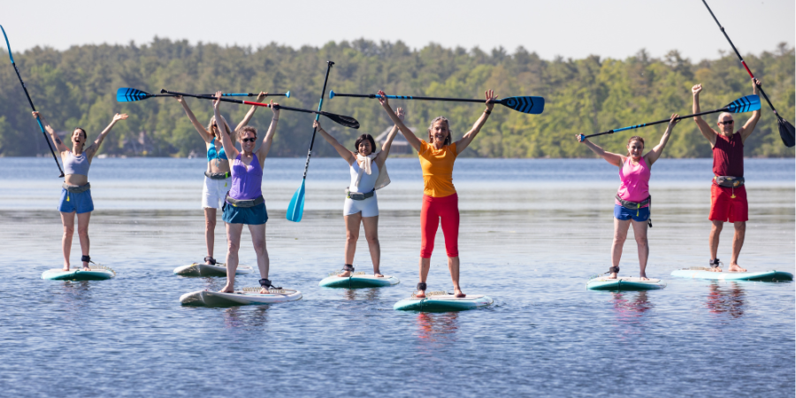 paddleboarding