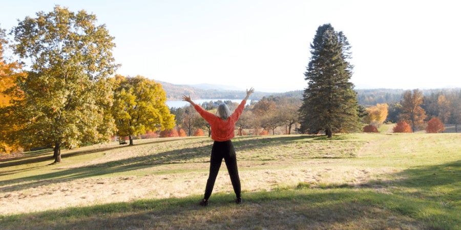 Fall arms outstretched