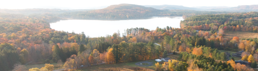overlooking lake hero photo in the fall