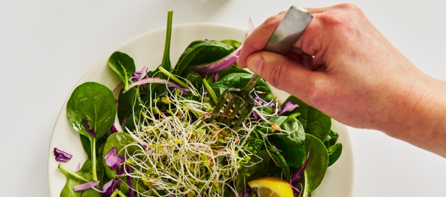 salad on a plate