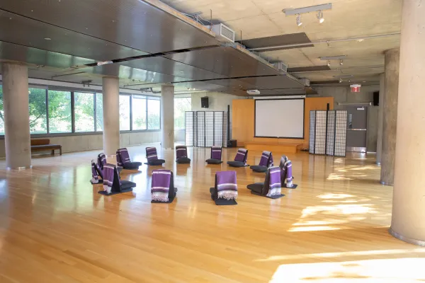 Yoga room set up