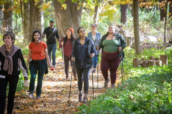 Hiking in the fall