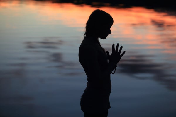 meditation by the lake