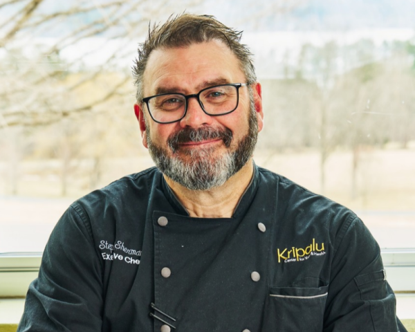 Steve Sherman headshot food spread