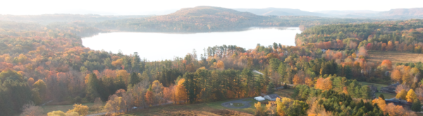 overlooking lake hero photo in the fall
