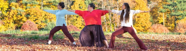 outdoor yoga in the fall