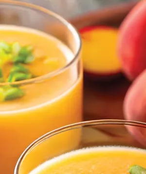 Chilled peach soup