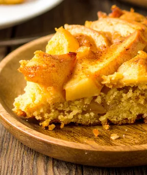 Apple Cinnamon Polenta Upside – Down Cake
