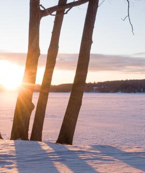 Frozen lake