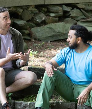 men talking