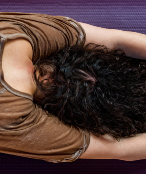 Yoga inside childs pose