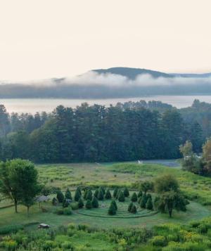 Kripalu campus landscape in the spring