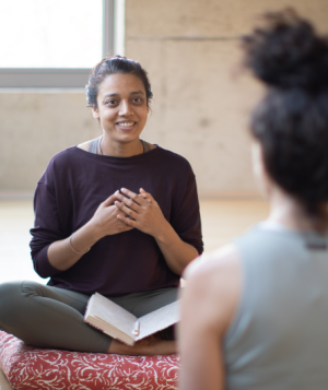 yoga therapy session